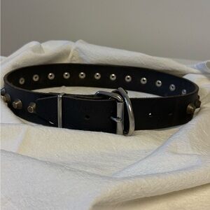 3/$18 Dean & Taylor Genuine Leather Studded Belt Sz.26 Whimsigoth Punk Heavy